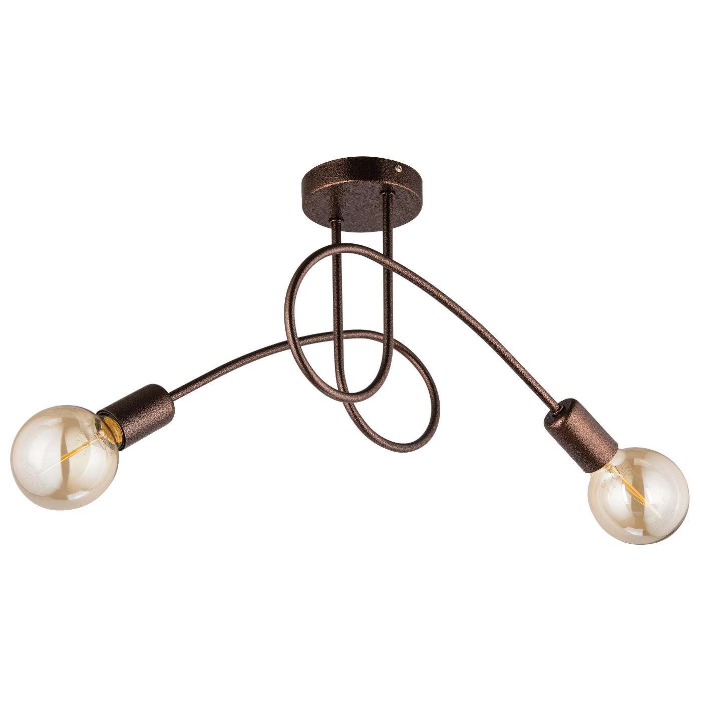 LAMPA sufitowa VEN W-LOOP/2 COP loftowa OPRAWA plafon pręty sticks miedź