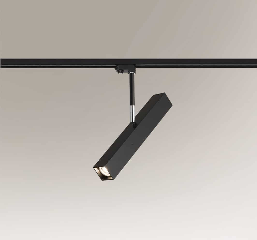 Regulowana LAMPA plafon MITSUMA 7988 Shilo metalowa OPRAWA prostokątna do systemu szynowego czarna