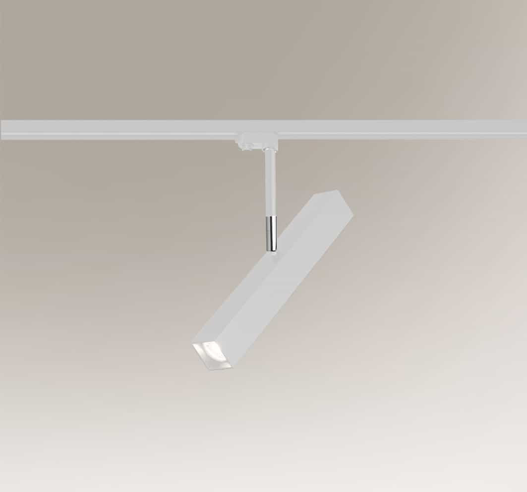 Plafon LAMPA sufitowa MITSUMA 7989 Shilo prostokątna OPRAWA metalowa do systemu szynowego biała
