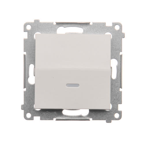 Kontakt Simon Łącznik schodowy Kontakt-Simon Simon 54 DW6L.01/X/11 z podświetleniem LED bez piktogramu moduł 10AX 250V~ szybkozłącza biały