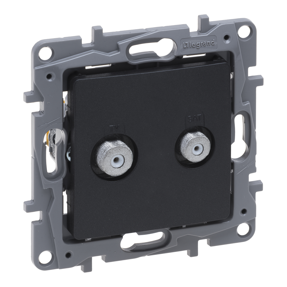 Legrand Niloe Selection Gniazdo tv f-f końcowe do instalacji typu gwiazda 1db antracyt 762249 762249