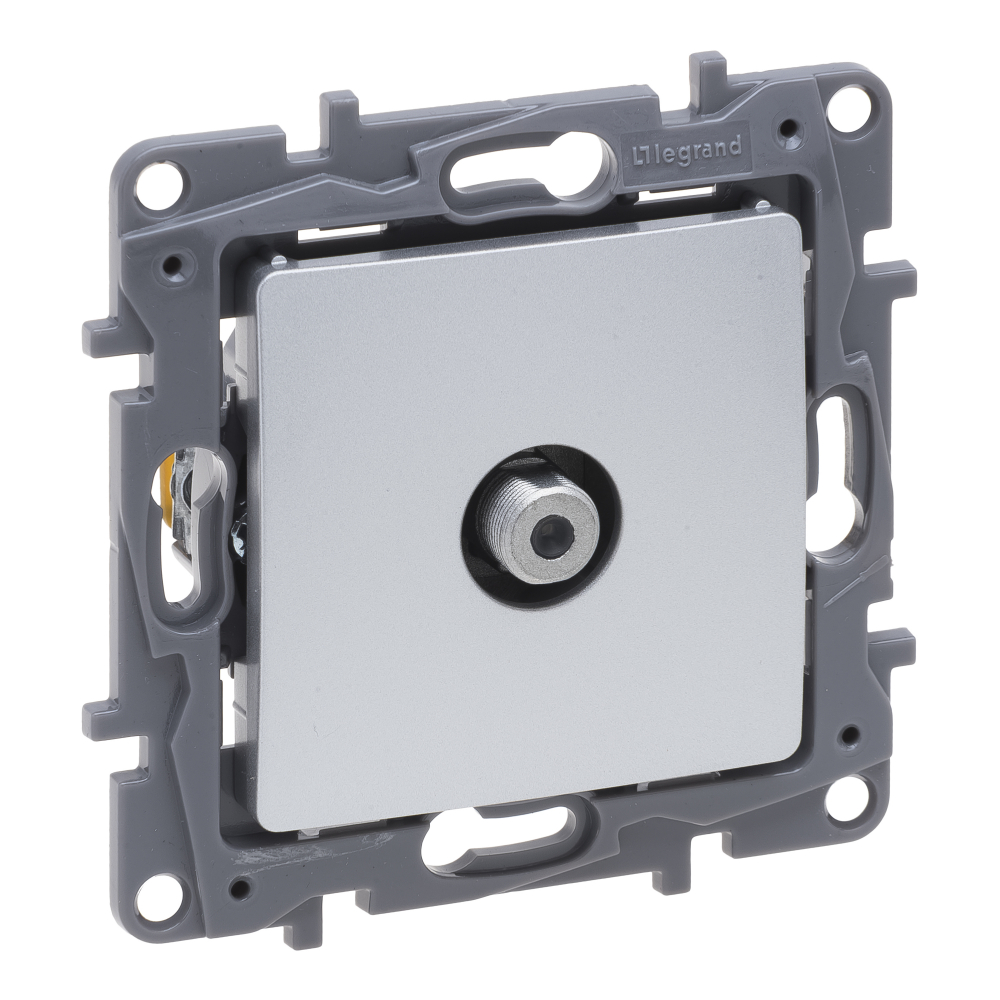 top Legrand Gniazdo TV Niloe Selection 762150 typu F końcowe do instalacji typu gwiazda 1 dB aluminium