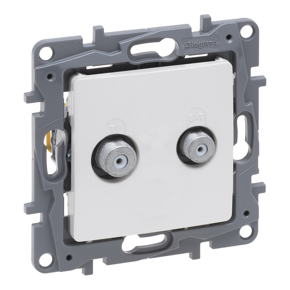 Legrand Gniazdo TV Niloe Selection 762449 f-f końcowe do instalacji typu gwiazda 1 dB perła