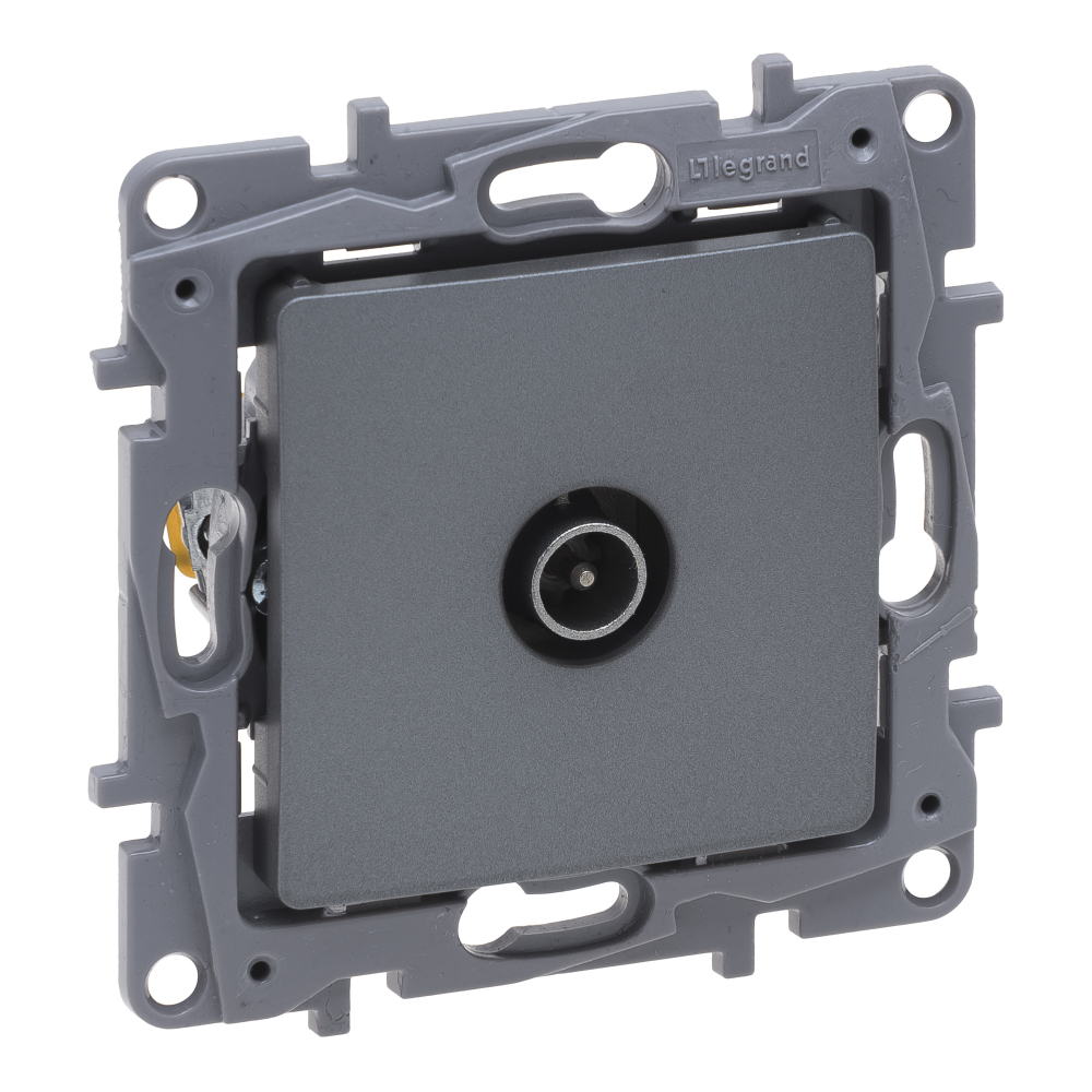 Legrand Gniazdo TV Niloe Selection 762351 44325 9.5 męskie końcowe do instalacji typu gwiazda 1 dB stal