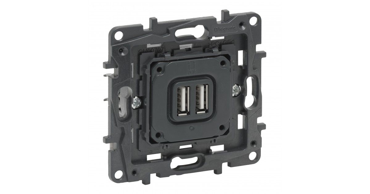 Legrand Gniazdo USB Niloe Step 864024 A+A 2,4A czarne