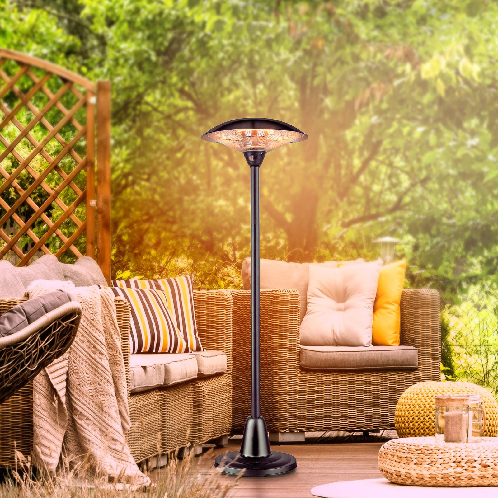 Grzejnik stojący Glow, IP34, 1 500W/3 000W