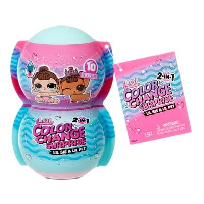 MGA Entertainment LOL Surprise Color Change 2-in-1 Me & My Lil Sis & Lil Pet 580768 580768EUC