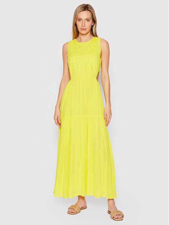 Sukienki - Desigual Sukienka letnia Karen 22SWVW69 Żółty Regular Fit - grafika 1