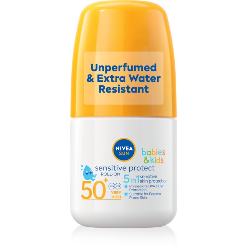 Nivea Sun Sensitiv mleczko do opalania dla dzieci roll-on SPF 50+ 50 ml