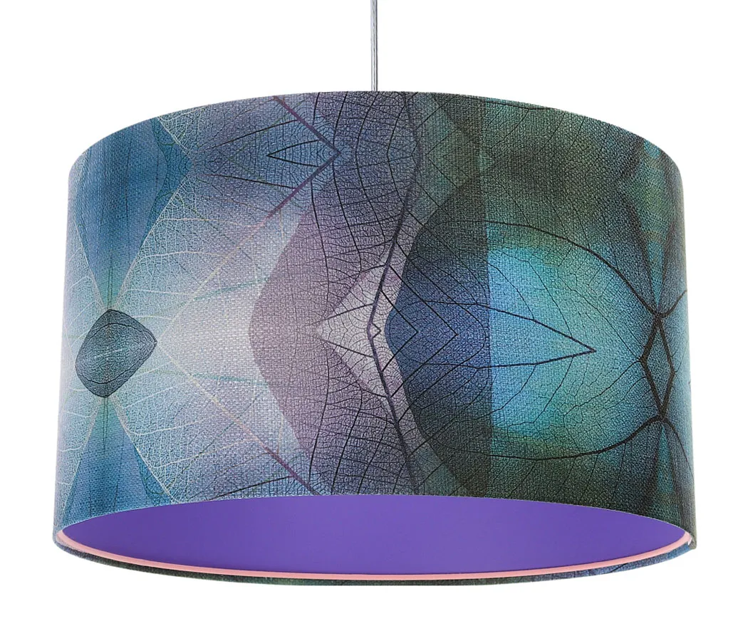 Fioletowa duża lampa wisząca do salonu - S389 L3-H15