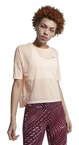 Nike Damska koszulka z krótkim rękawem różowy Crimson Tint/Heather/Reflective Silver S