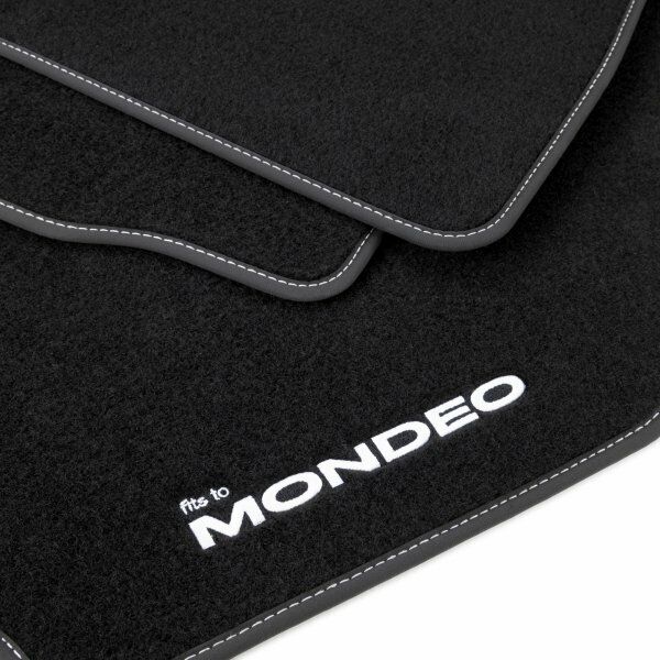 Motos Dywaniki welurowe LOGO do FORD Mondeo Mk4 2007-2010 rozstaw stoperów 25,5 cm FO21-S4H00960