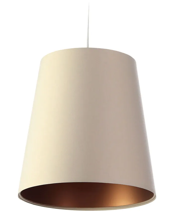 Kremowo-miedziana lampa wisząca z abażurem - 3X S405 P8-M78