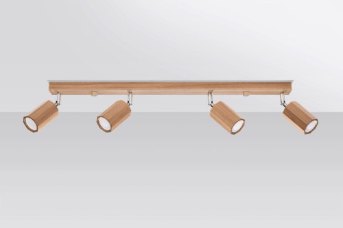 Sollux Lighting Plafon ZEKE 4 dąb PEACH PUFF
