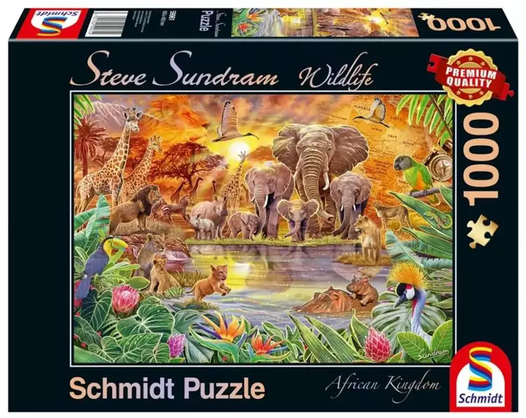 Schmidt Puzzle PQ 1000 Steve Sundram Zwierzęta Afryki G3 -