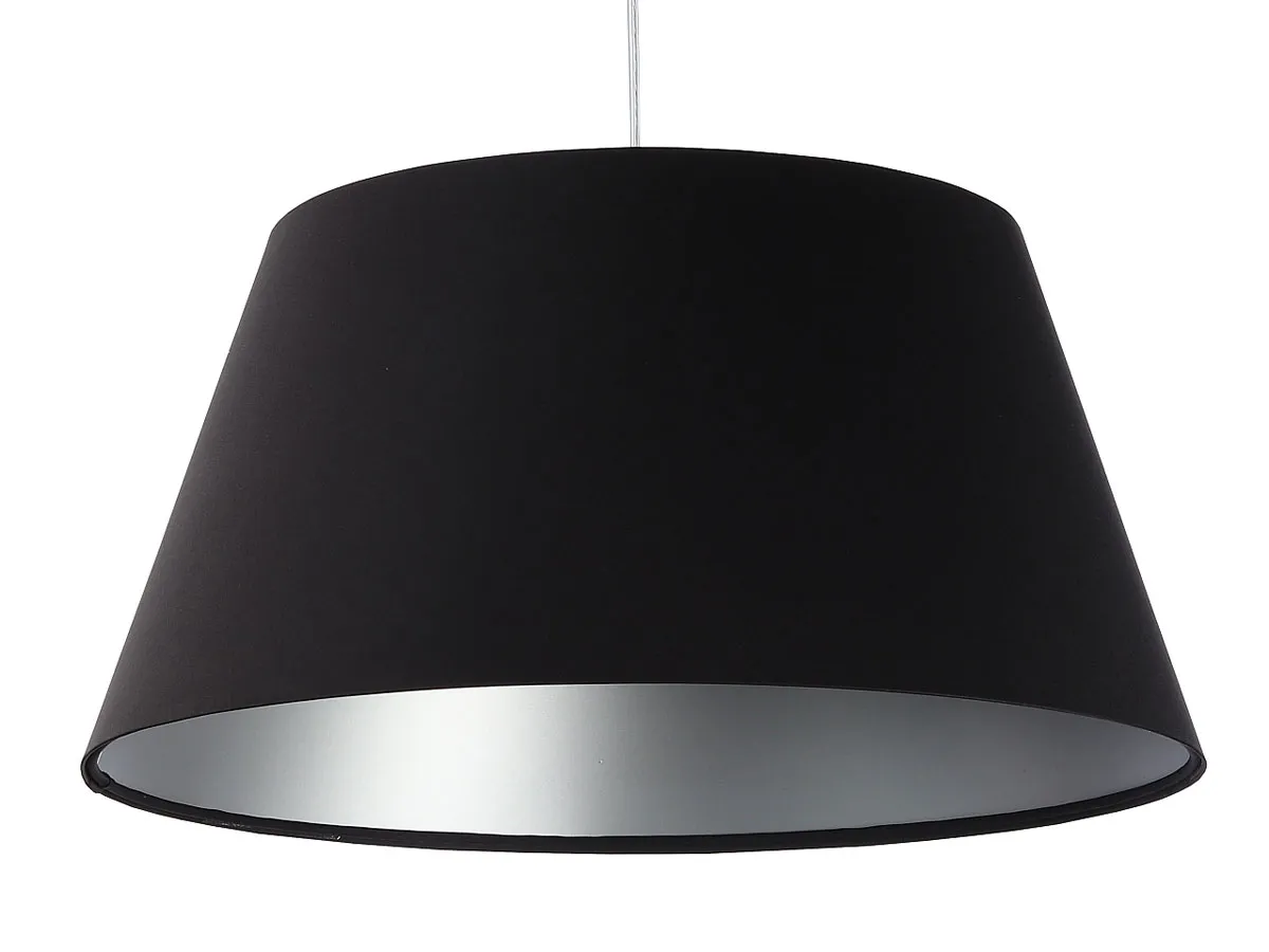 Czarna satynowa lampa wisząca dzwon - S407 D4-K40