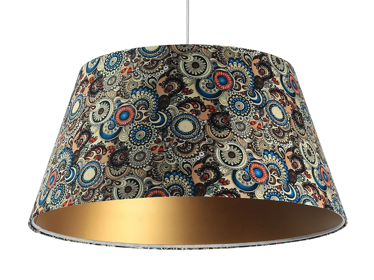 Welurowa lampa wisząca w rustykalne wzory - 4X S412 F0-T36