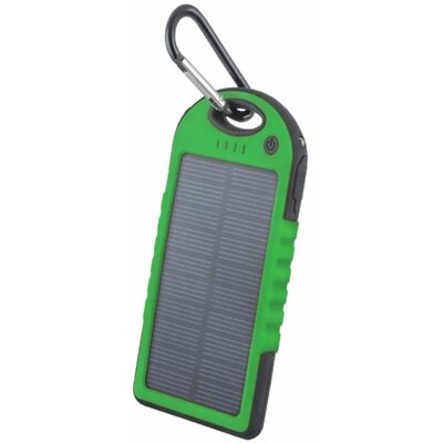 TelForceOne Power bank solarny Setty 5000 mAh zielony GSM036556