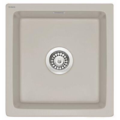 Deante Zlewozmywak 45x47,8 cm ceramiczny 1-komora bez ociekacza, cappuccino mat ZCB C103