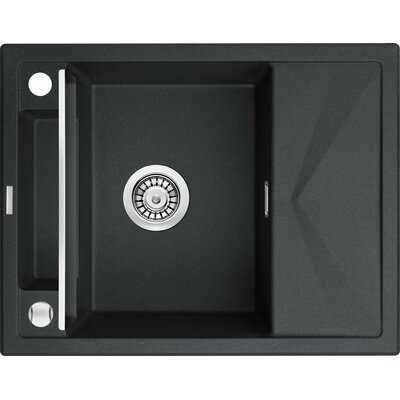 Deante Magnetic Zlewozmywak granitowy magnetyczny 1-komorowy z ociekaczem - grafit metalik ZRM_G11A ZRM G11A [16188001]