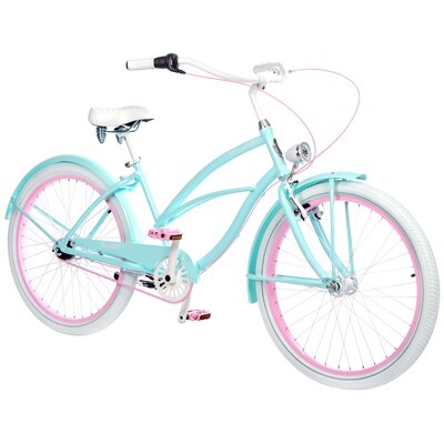 Plumbike Rower miejski La Donna Vicky 3B 26 cali damski Miętowo-różowy Raty