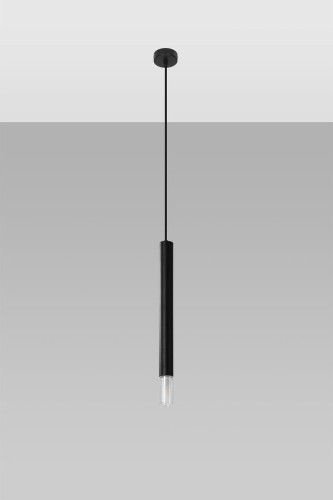 Sollux Lighting Lampa wisząca WEZYR 1 czarna