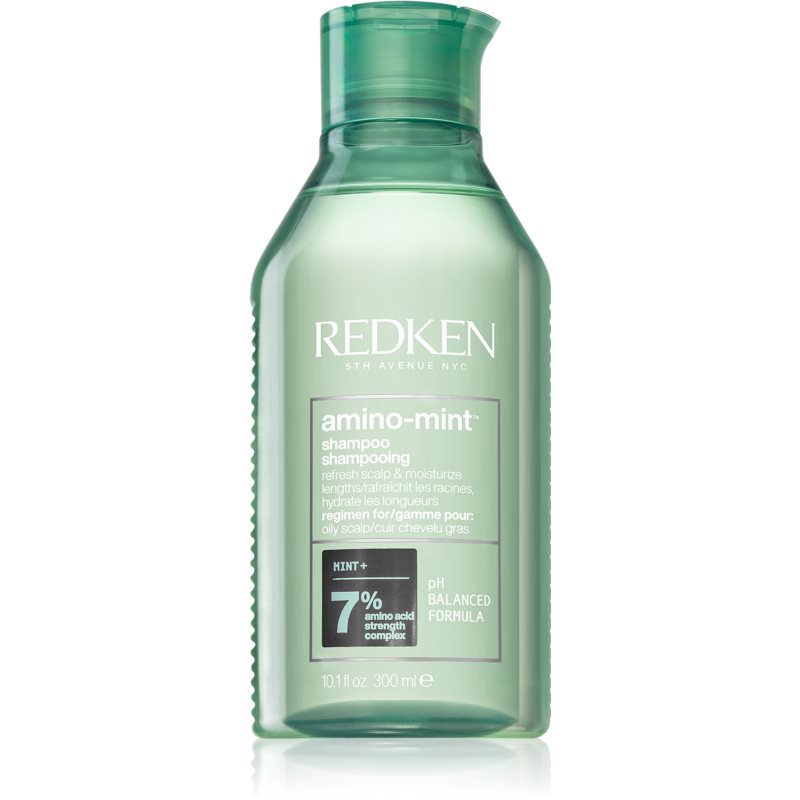 Redken Amino Mint Oczyszczający Szampon do Skóry Wrażliwej i Włosów Szybkosmarujących Shampoo) Objętość 300 ml)