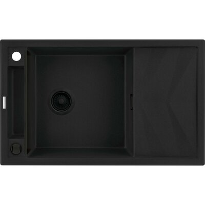 Deante Magnetic Zlewozmywak granitowy magnetyczny 1-komorowy z ociekaczem - nero ZRM_N113 ZRM N113 [16187987]