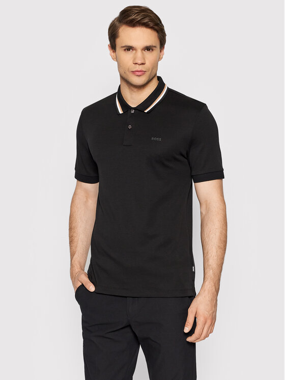 Hugo Boss Polo Panrose 38 50469360 Czarny Slim Fit