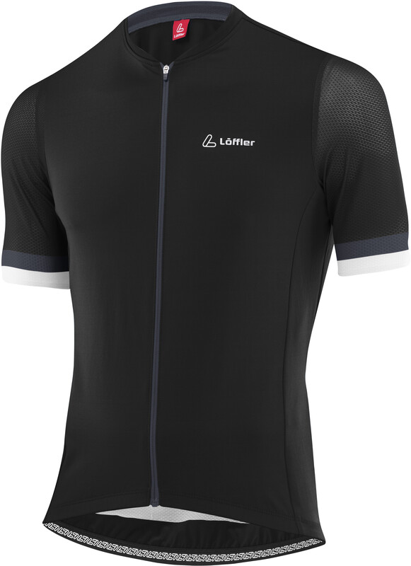 Löffler Pure Full Zip Bike Jersey Men, czarny EU 48 2022 Koszulki kolarskie