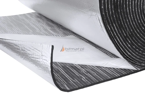 Bitmat Pianka wygłuszająca z aluminium 100x100cm samoprzylepna izolacja termiczna 3mm 6mm 9mm 19mm