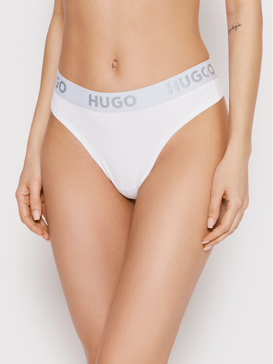 Hugo Stringi Thong Sporty Logo 50469651 Biały