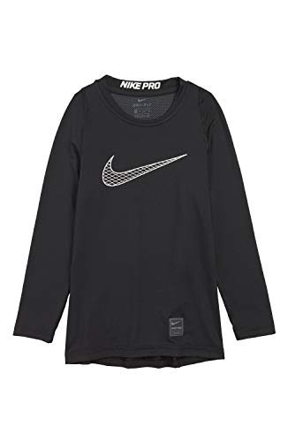 Nike chłopięca koszulka z długim rękawem B Np Top Ls Fttd czarny czarny/biały X-L