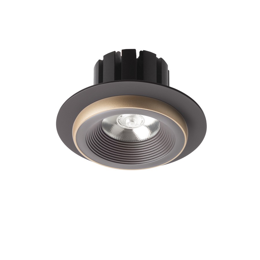 Redlux oprawa sufitowa LED Sharm R I 10W 900lm 3000K 24° brąz/perłowo-złota 11,5cm wpuszczana R13237