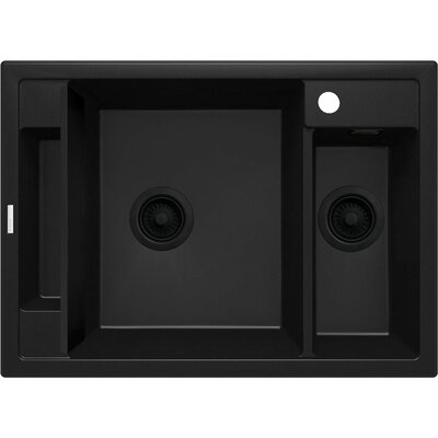 Deante Magnetic Zlewozmywak granitowy magnetyczny 1,5-komorowy bez ociekacza - nero ZRM_N503 ZRM N503 [16187988]