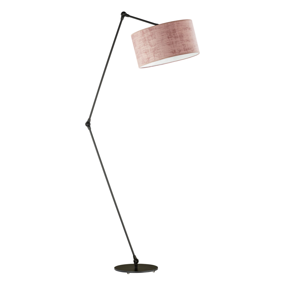 Regulowana lampa podłogowa z welurowym abażurem BARI VELUR 