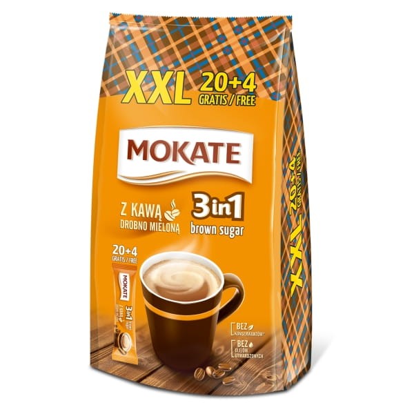 Mokate Sp. Z o.o. 3w1 3in1 Brown Sugar 24 szt x 17g XXL MOK.3IN1.BROW.24.XXL