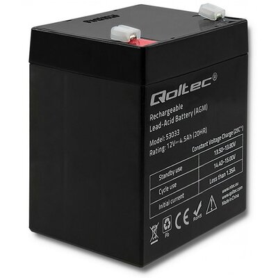 Qoltec Qoltec Qoltec Akumulator AGM | 12V | 4.5Ah | max.1.35A (53033)