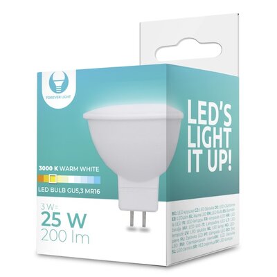 Forever Light ŻARÓWKA LED MR16 3W 12V biała ciepła RTV0600001