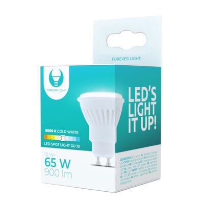 Forever Light Żarówka LED GU10 10W 230V 6000K 900lm ceramiczna