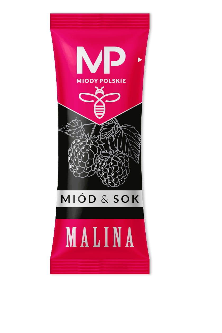 Miody Polskie − Miód & Sok malina − 6 g x100 szt. - 1 op.