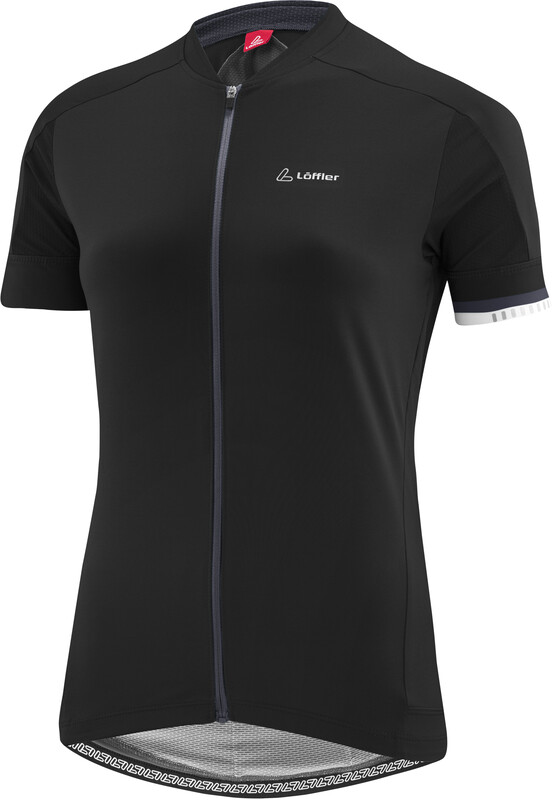 Löffler Pure Full Zip Bike Jersey Women, czarny EU 40 2022 Koszulki kolarskie