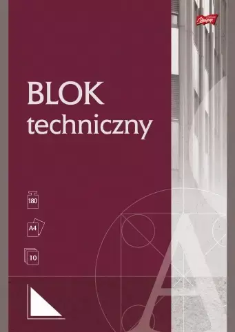 Blok techniczny A4 10K białe kartki Unipap PAKIET 10 sztuk