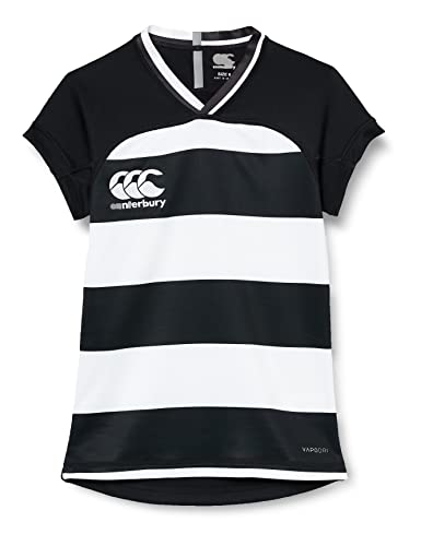 Canterbury damska koszulka Vapodri Evader Hooped Rugby czarny/biały 18 QA00422998A