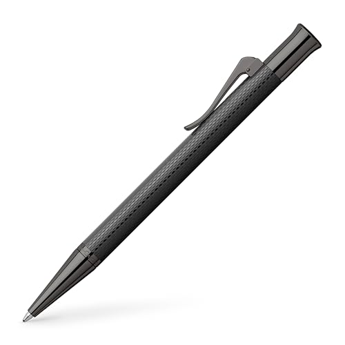 Faber-Castell Faber Castell długopis z kolekcji Guilloche Black, trzonek z żywicy szlachetnej, giloszowany, w kolorze czarnym, wymiary: długość 135 mm x śr.: 13 mm, 145268, 1 sztuka (1 opakowanie)