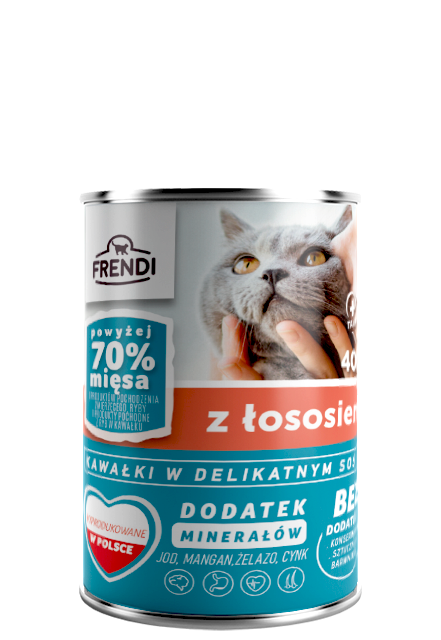 Frendi kawałki w delikatnym sosie z łososiem 400g