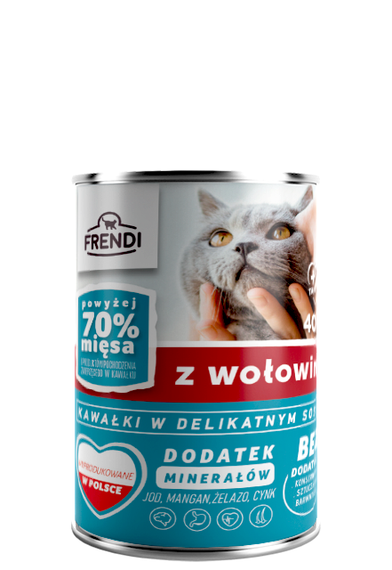 Frendi kawałki w delikatnym sosie z wołowiną 400g