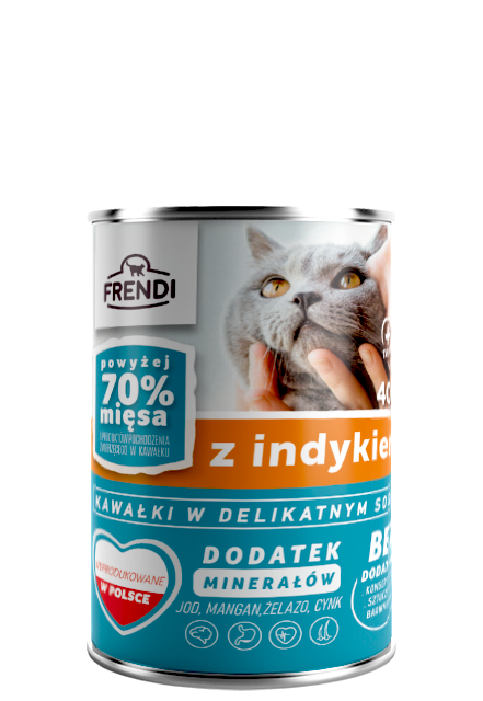 Frendi kawałki w delikatnym sosie z indykiem 400g
