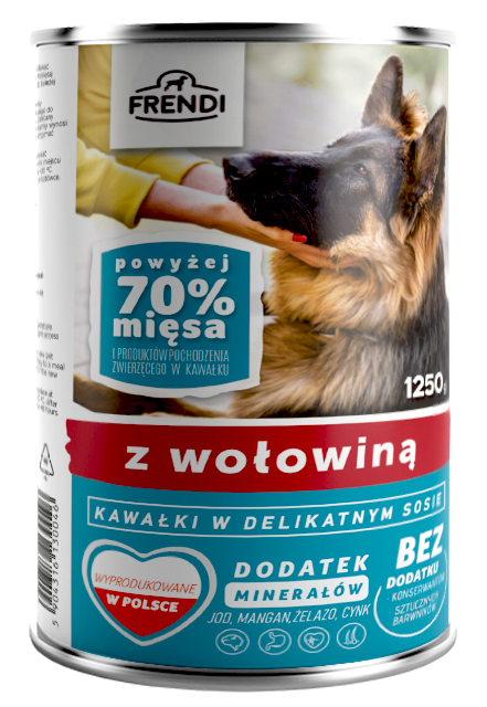 Frendi kawałki w delikatnym sosie z wołowiną 1250g