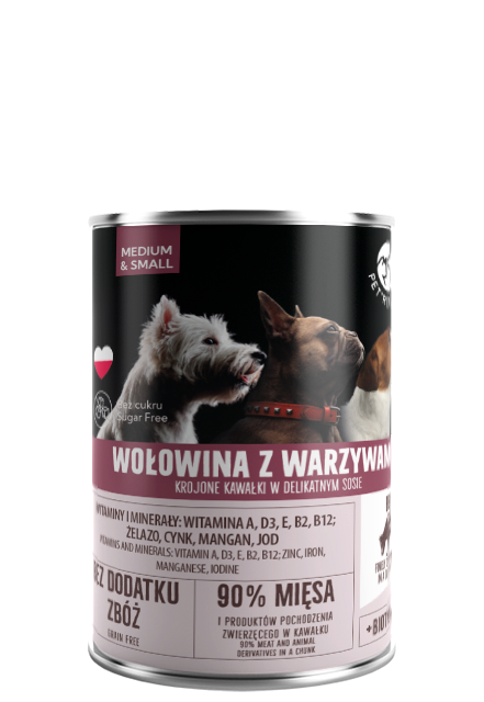 Pet Republic PetRepublic kawałki w sosie z wołowiną i warzywami 6x400g 56557-uniw